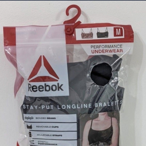 NWT 2 Reebok Bralettes(Comfortable and Stretchy Performance), Size Medium - Picture 2 of 5